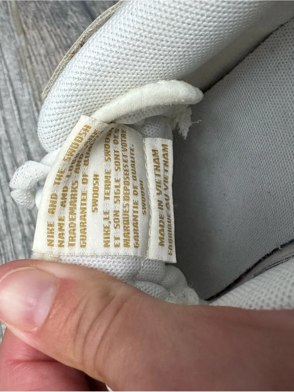 Nike Air Force 1 Womens sneakers white metallic gold - size 7